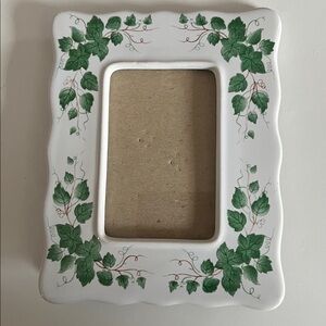 Leafy Green and White Decorative Frame